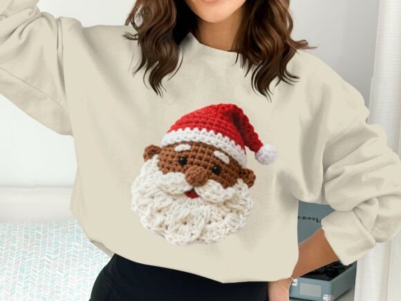 Black Crochet Santa Shirt Design PNG: A Versatile Creative Resource
