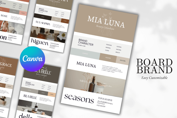 Brand Board Canva Template Bundle