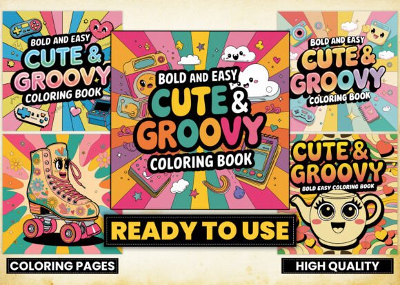 Cute and Groovy Coloring Book Covers: A Creative Resource for Artists and Educators