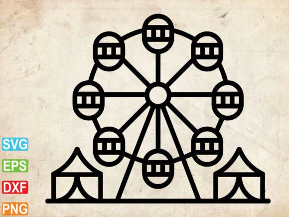 Ferris Wheel Svg, Ferris Wheel Silhouette