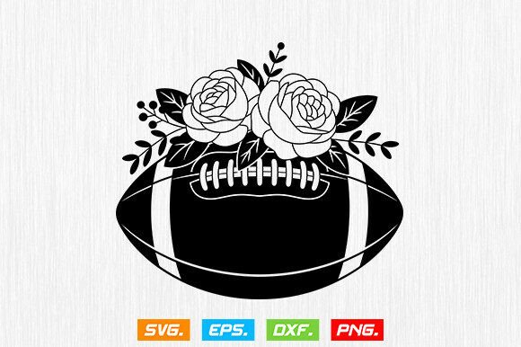 Football Svg, Floral Football Svg: A Creative and Practical Digital Resource