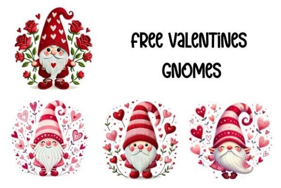 Free 4 Valentines Gnome PNG