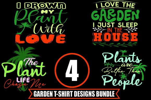 GARDEN T-SHIRT DESIGNS BUNDLE: A Versatile Resource for Print On Demand Businesses