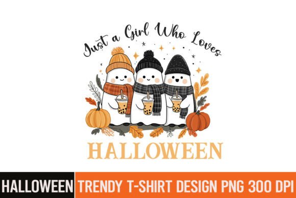 Just a Girl Who Loves Halloween PNG
