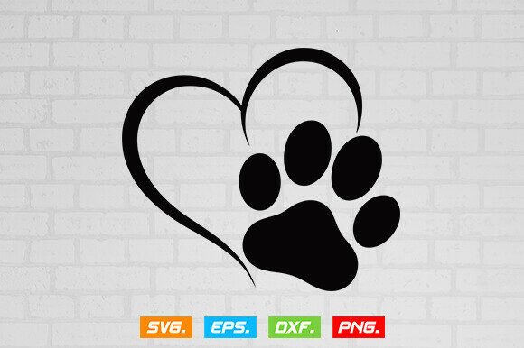 Paw Print Heart SVG: A Unique Digital Design